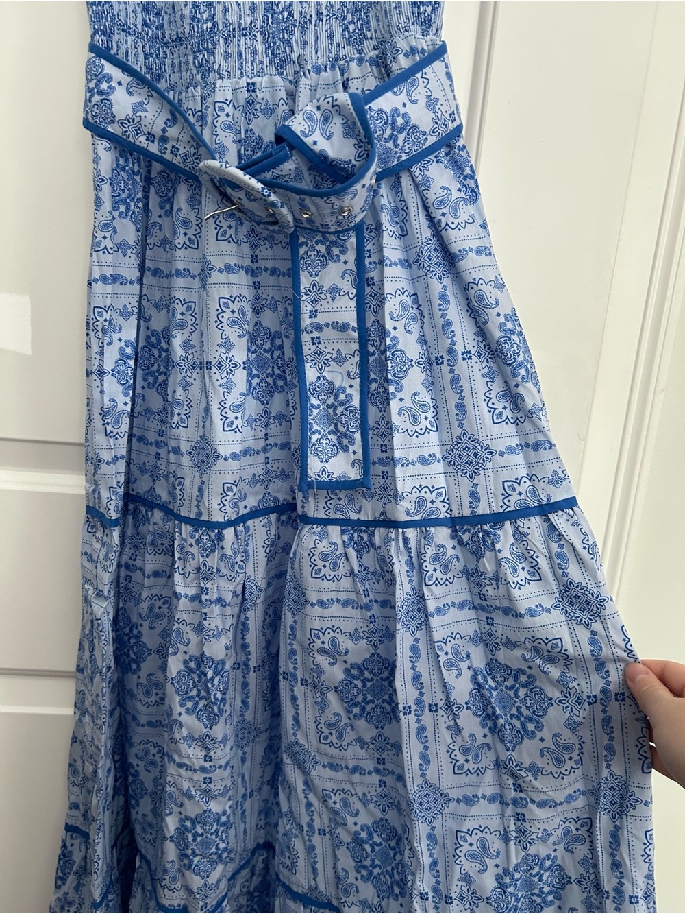 NWOT Flying Tomato Riviera Romance Paisley Tiered Maxi Dress - Picture 6 of 9